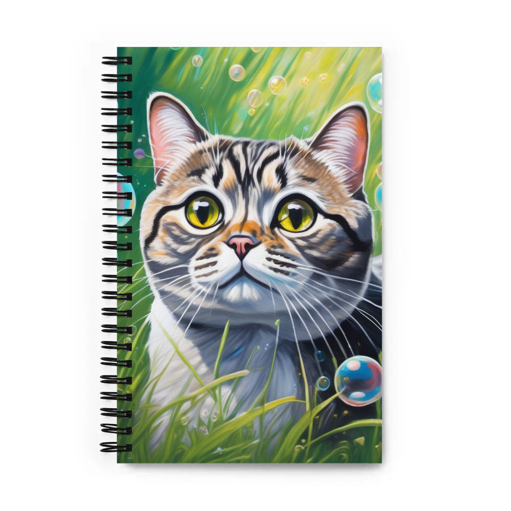 PugMug Custom Tabby Scottish Fold Cat Spiral Notebook