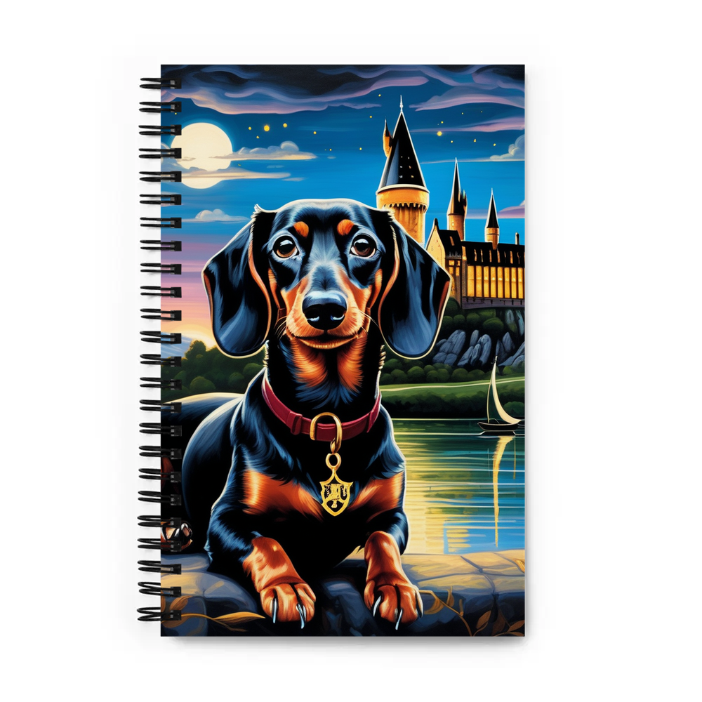 PugMug Custom Black Dachshund Spiral Notebook
