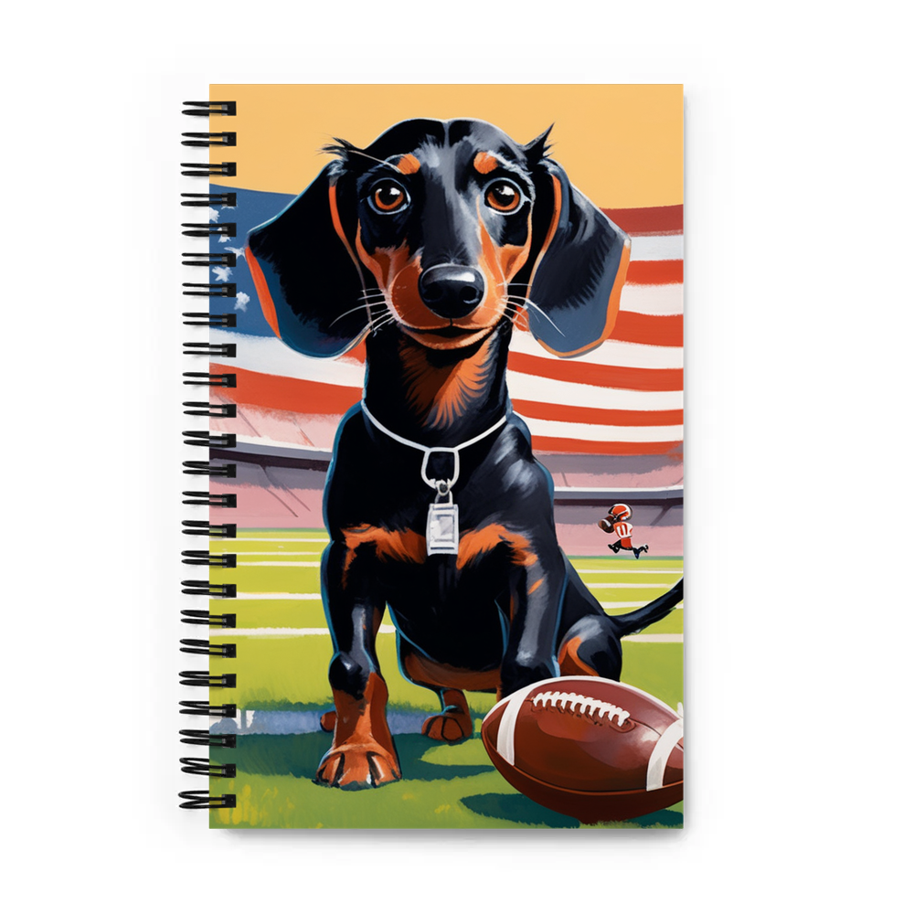 PugMug Custom Black Dachshund Spiral Notebook