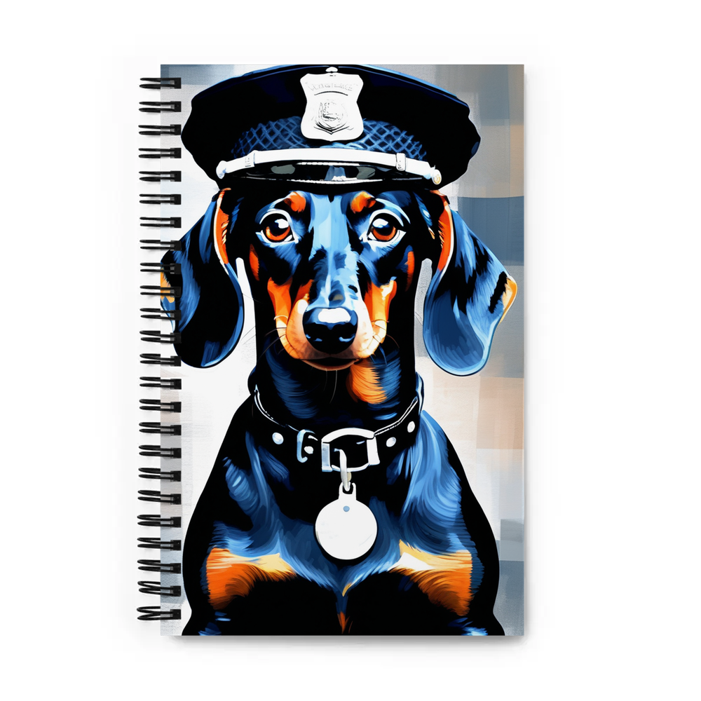 PugMug Custom Black Dachshund Spiral Notebook
