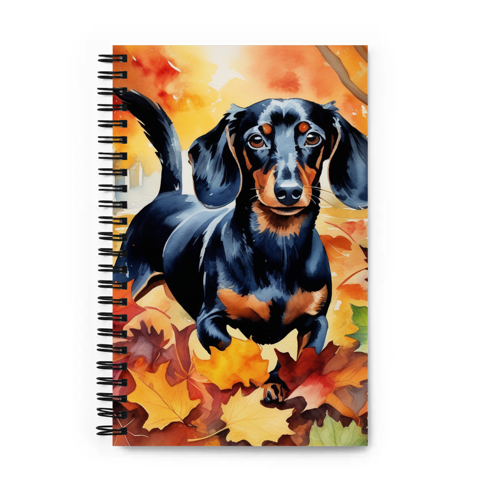 PugMug Custom Black Dachshund Spiral Notebook