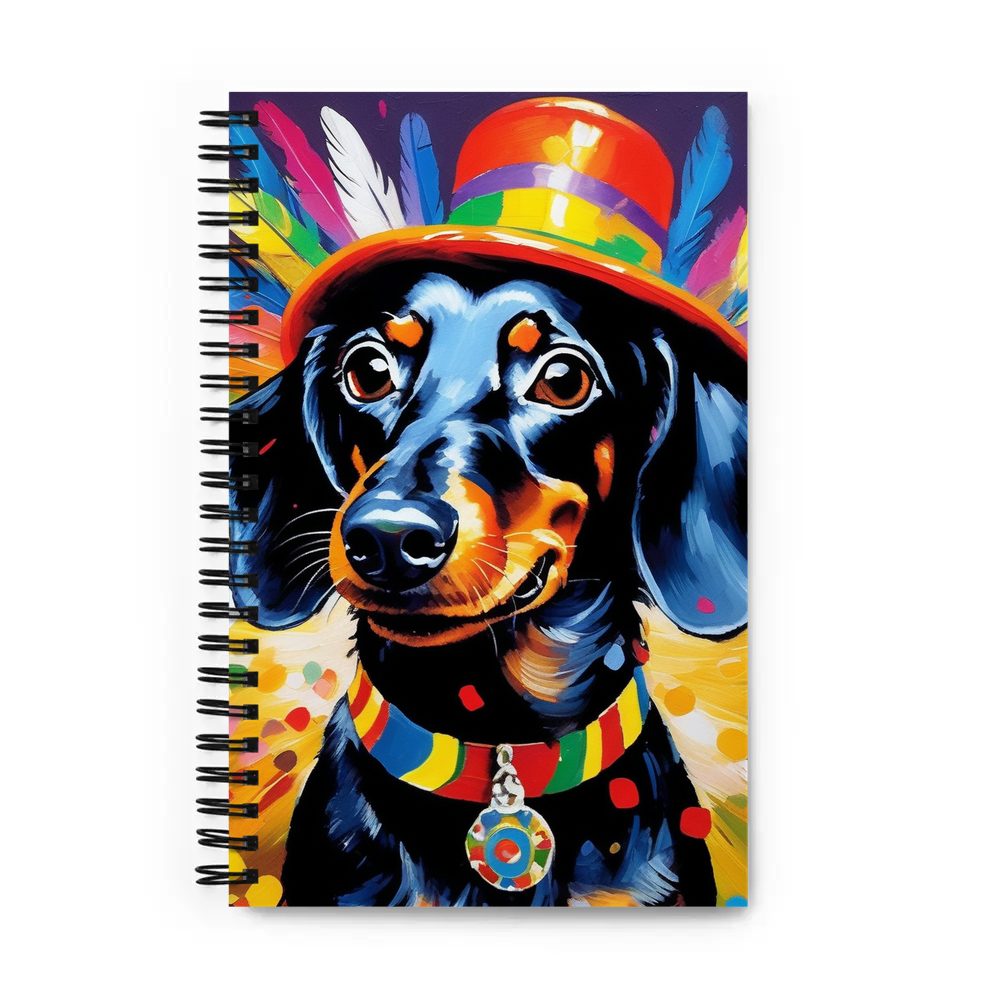 PugMug Custom Black Dachshund Spiral Notebook