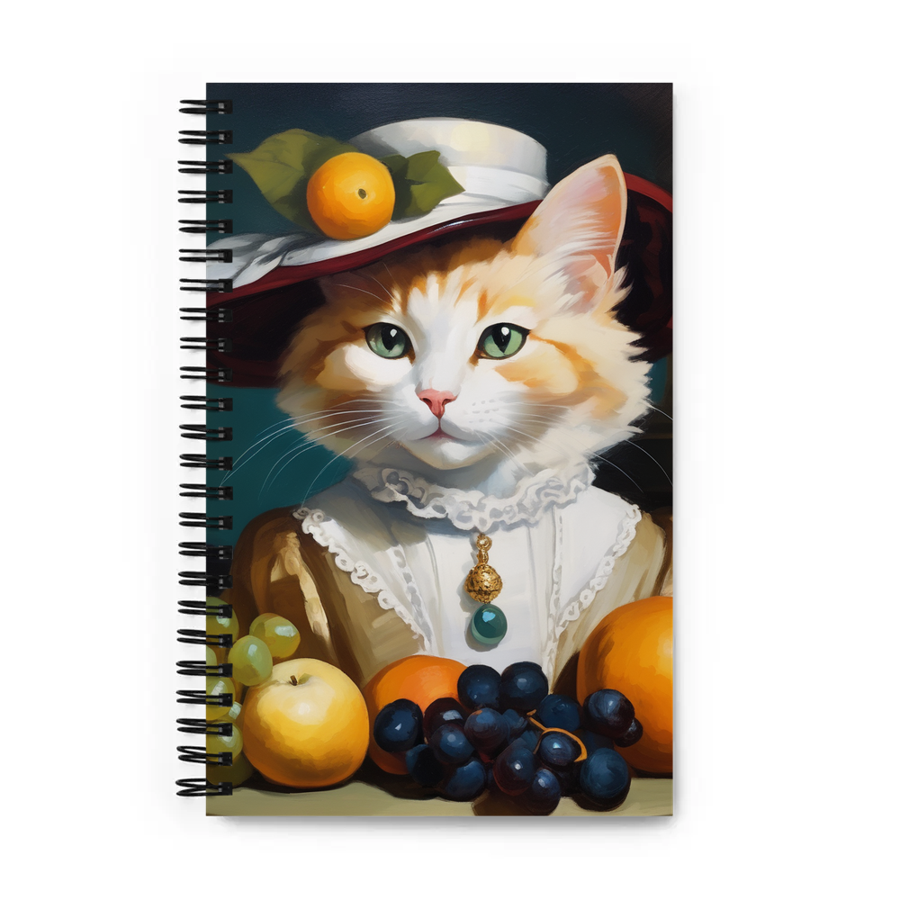 PugMug Custom White Companion Cat Spiral Notebook