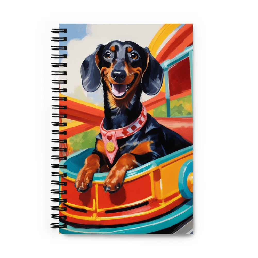 PugMug Custom Black Dachshund Spiral Notebook