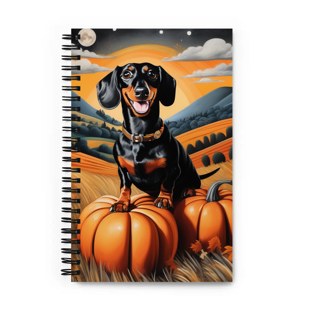 PugMug Custom Black Dachshund Spiral Notebook