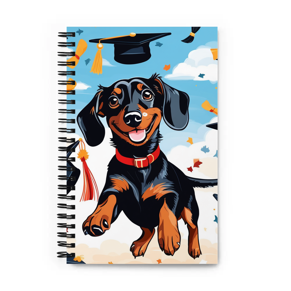 PugMug Custom Black Dachshund Spiral Notebook