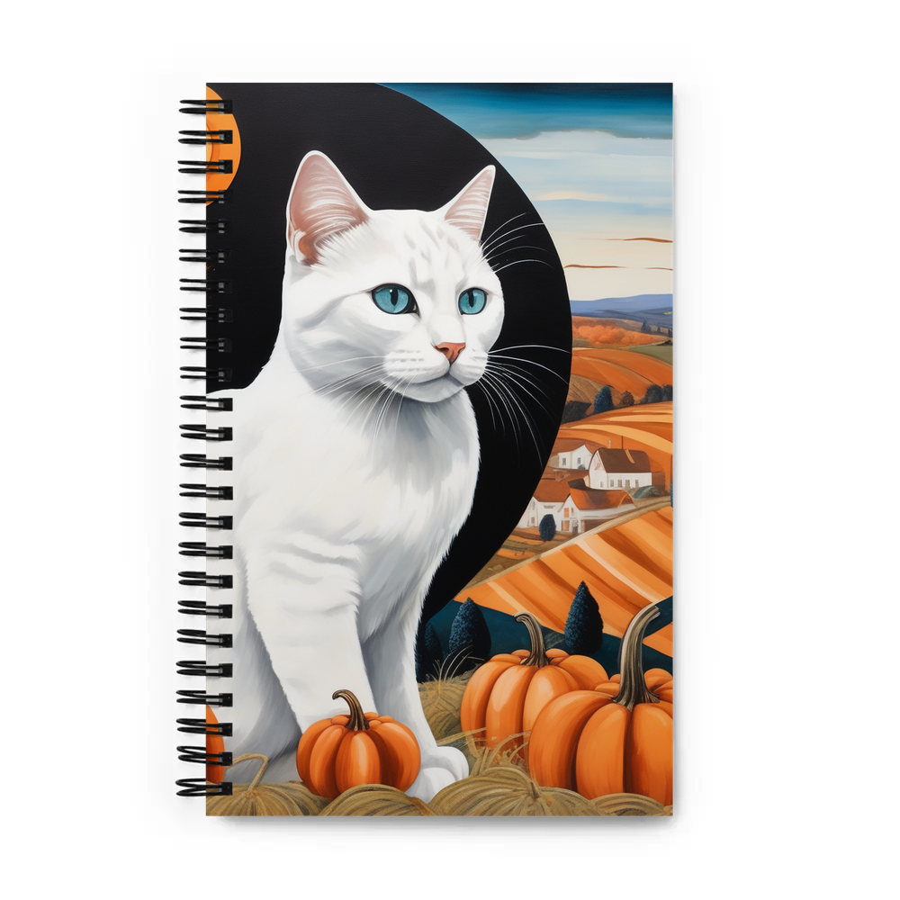 PugMug Custom White Companion Cat Spiral Notebook