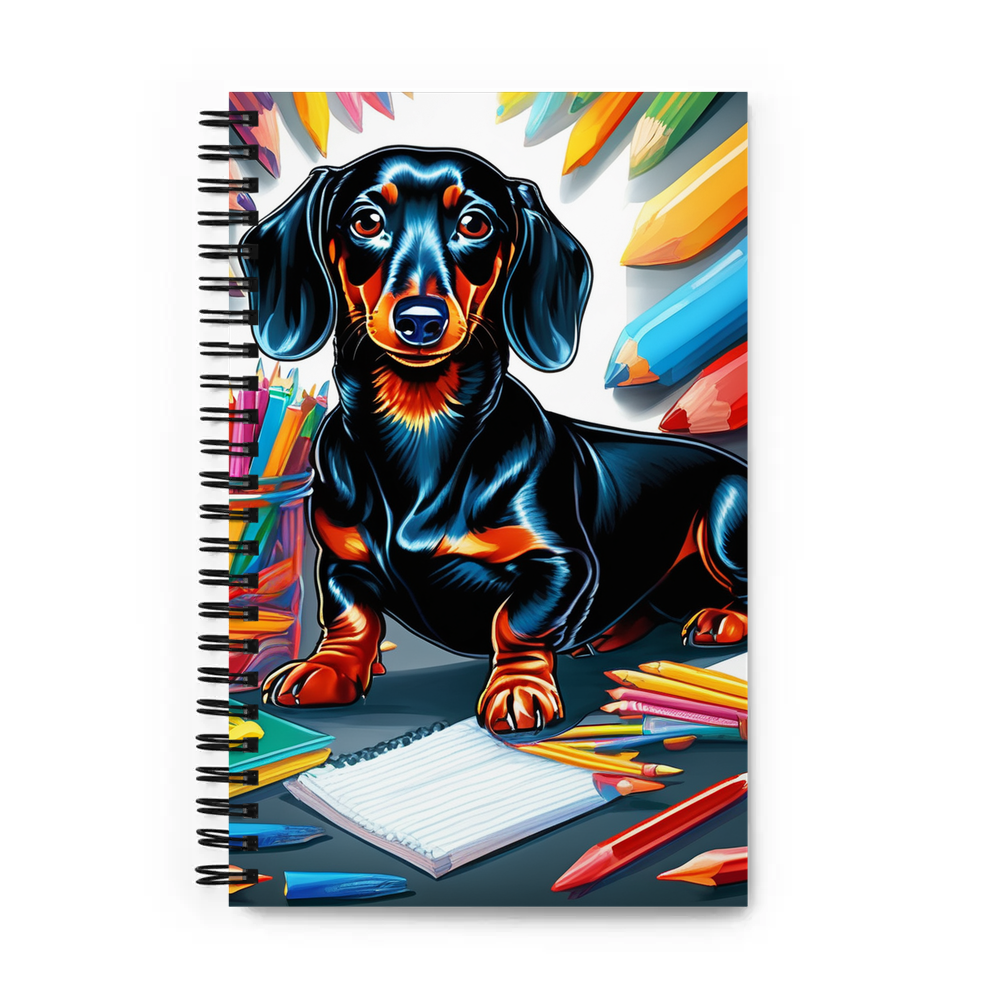 PugMug Custom Black Dachshund Spiral Notebook