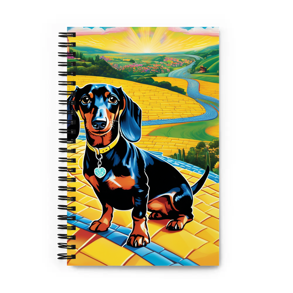 PugMug Custom Black Dachshund Spiral Notebook