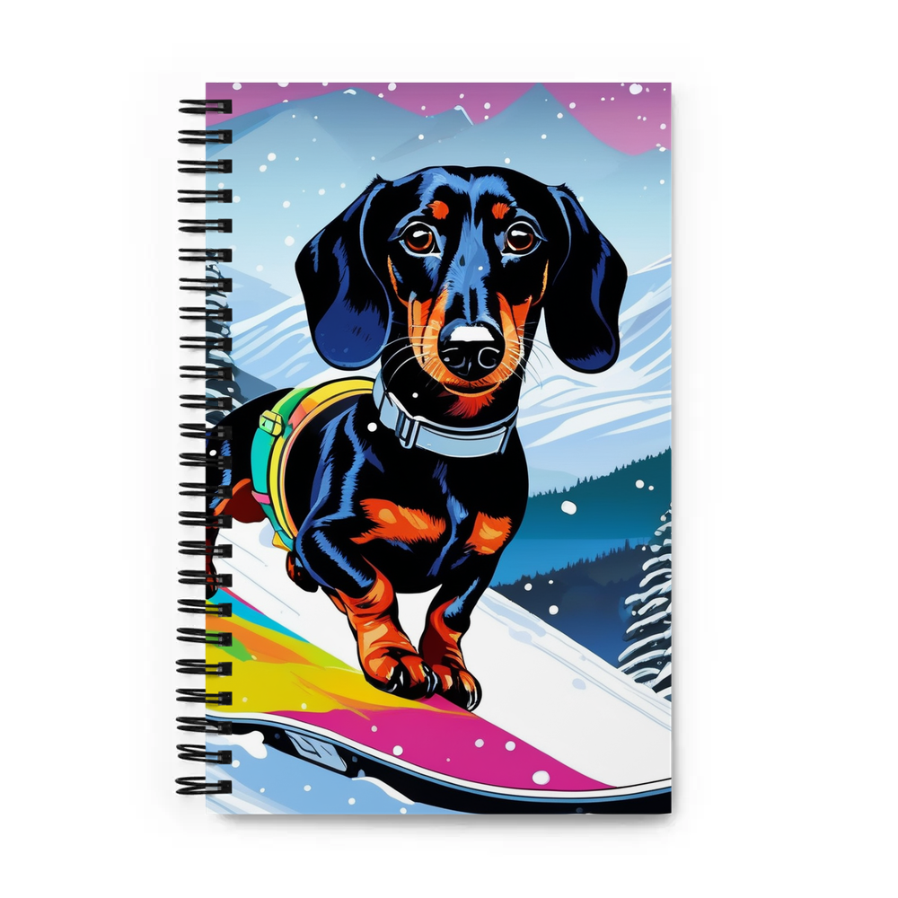 PugMug Custom Black Dachshund Spiral Notebook