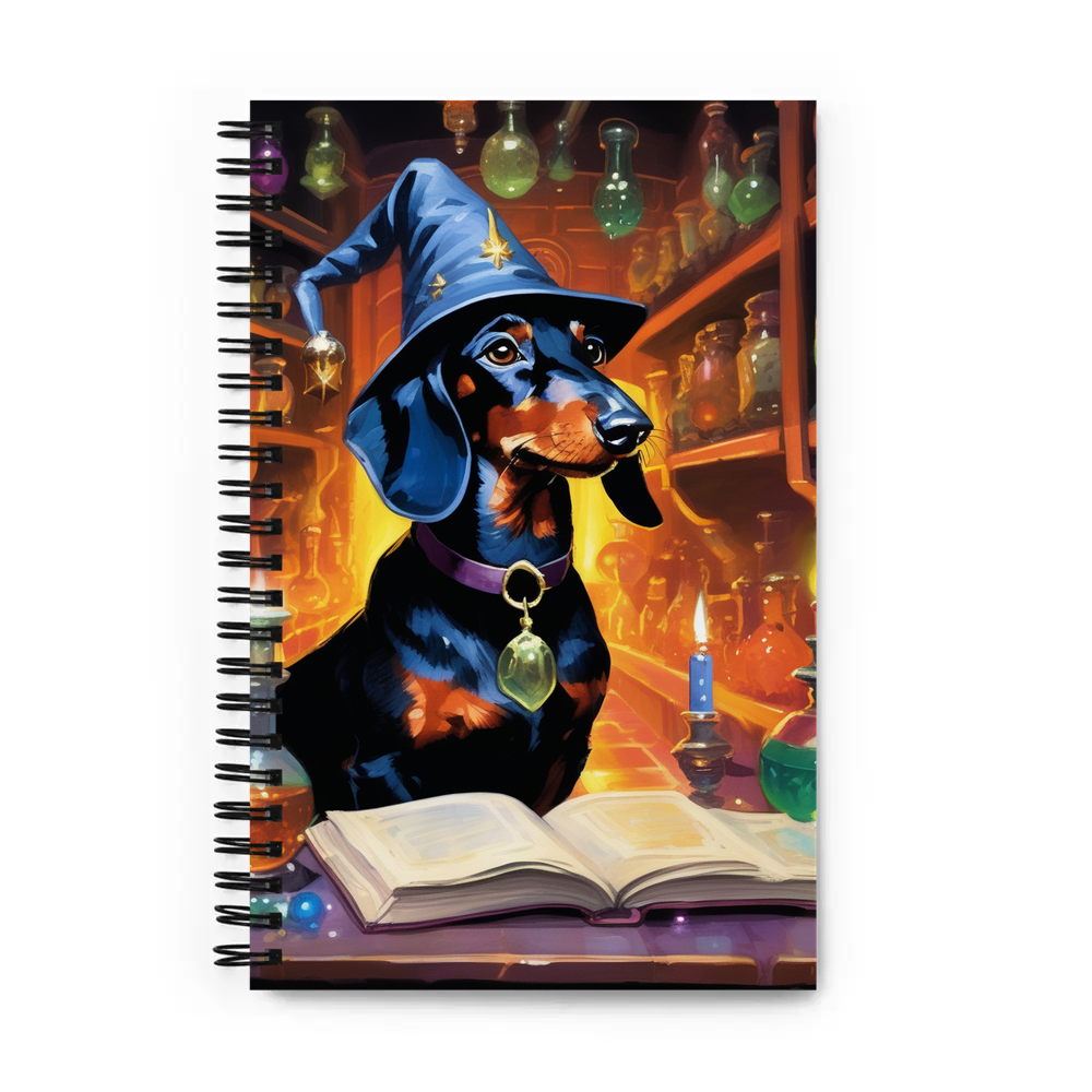 PugMug Custom Black Dachshund Spiral Notebook