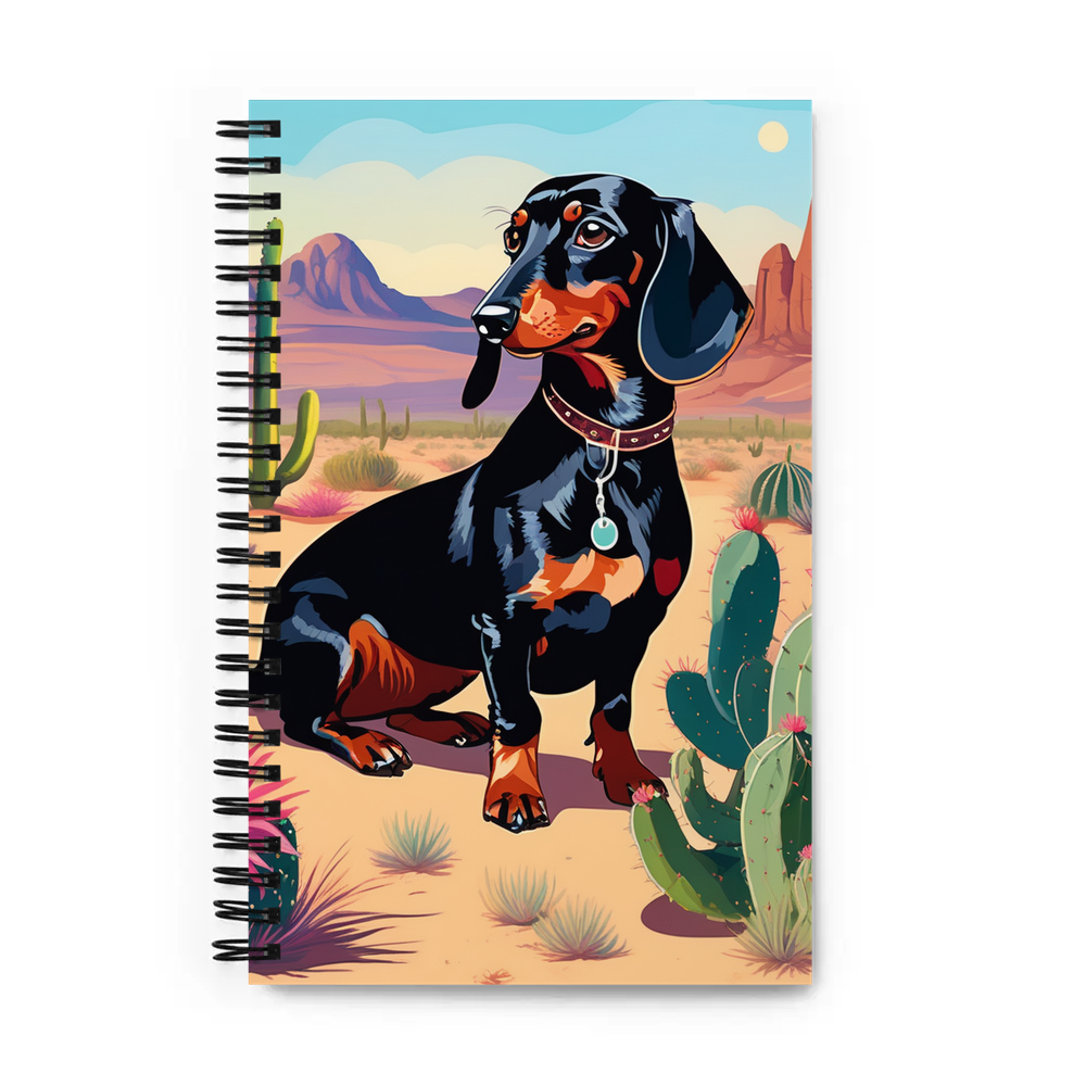 PugMug Custom Black Dachshund Spiral Notebook