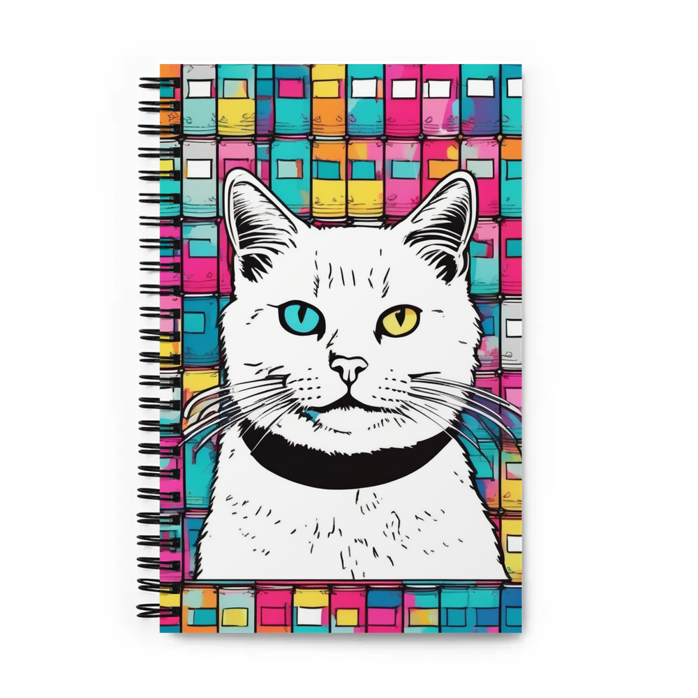 PugMug Custom White Companion Cat Spiral Notebook