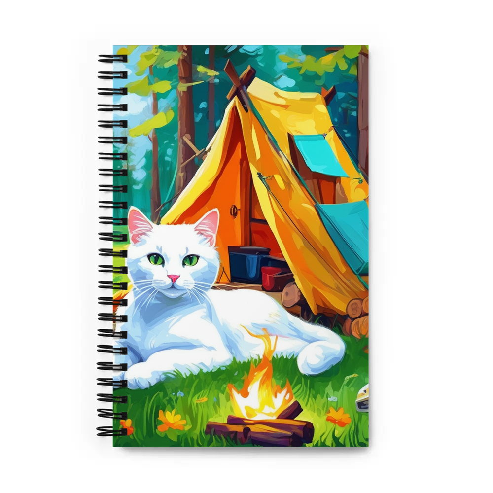 PugMug Custom White Companion Cat Spiral Notebook