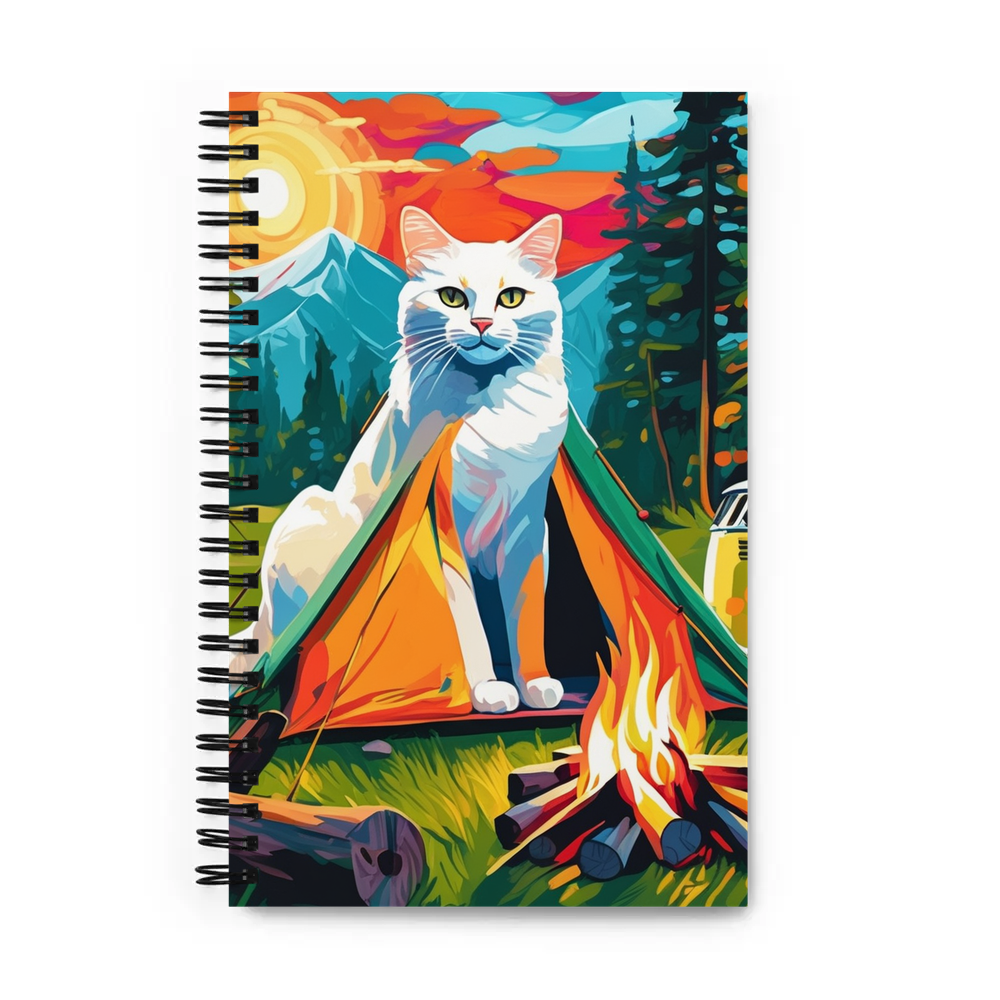 PugMug Custom White Companion Cat Spiral Notebook