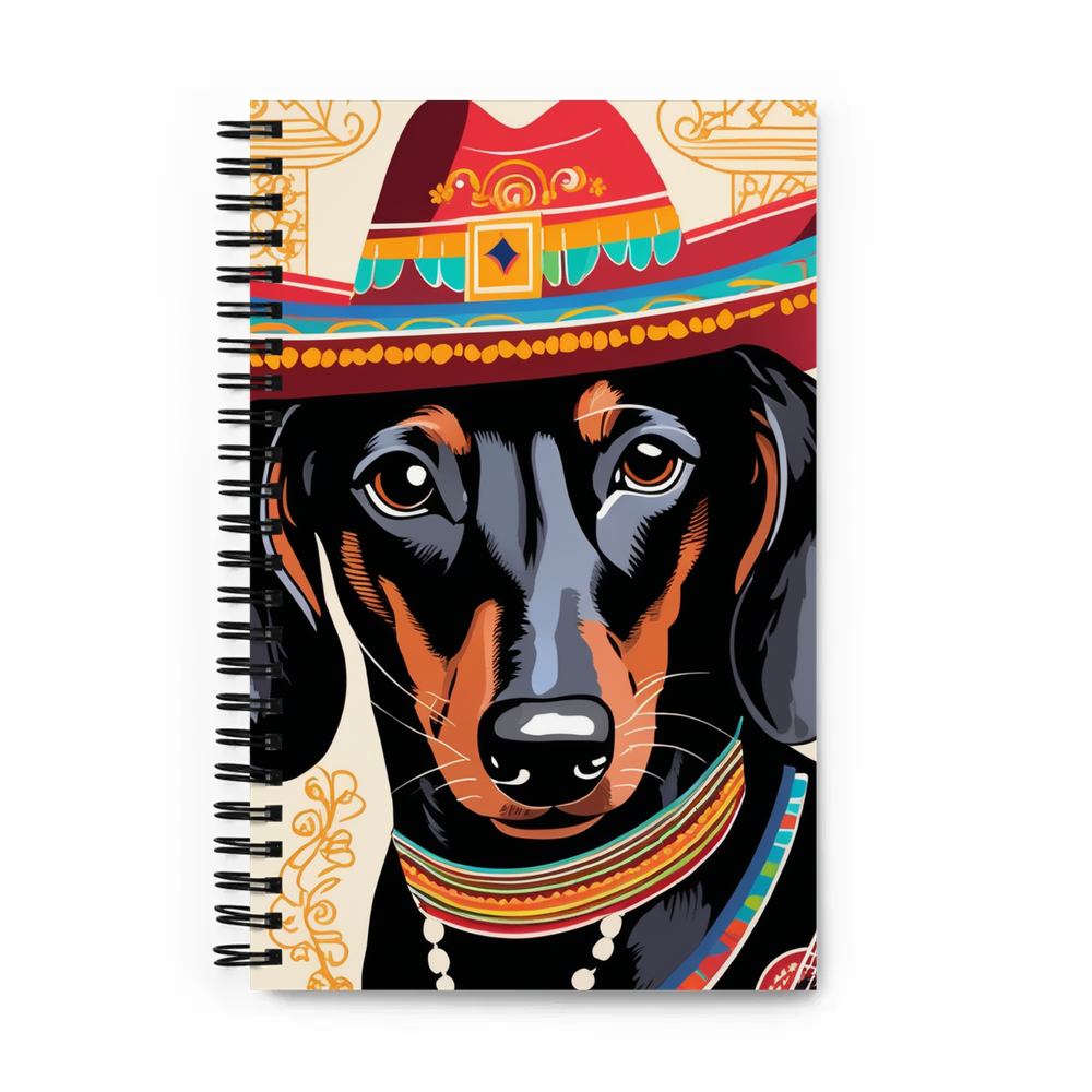 PugMug Custom Black Dachshund Spiral Notebook