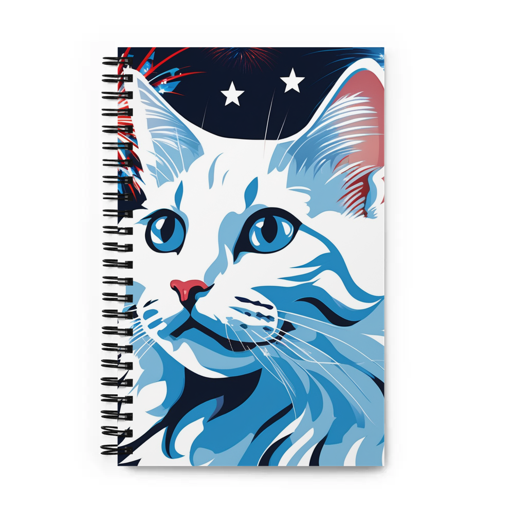PugMug Custom White Companion Cat Spiral Notebook