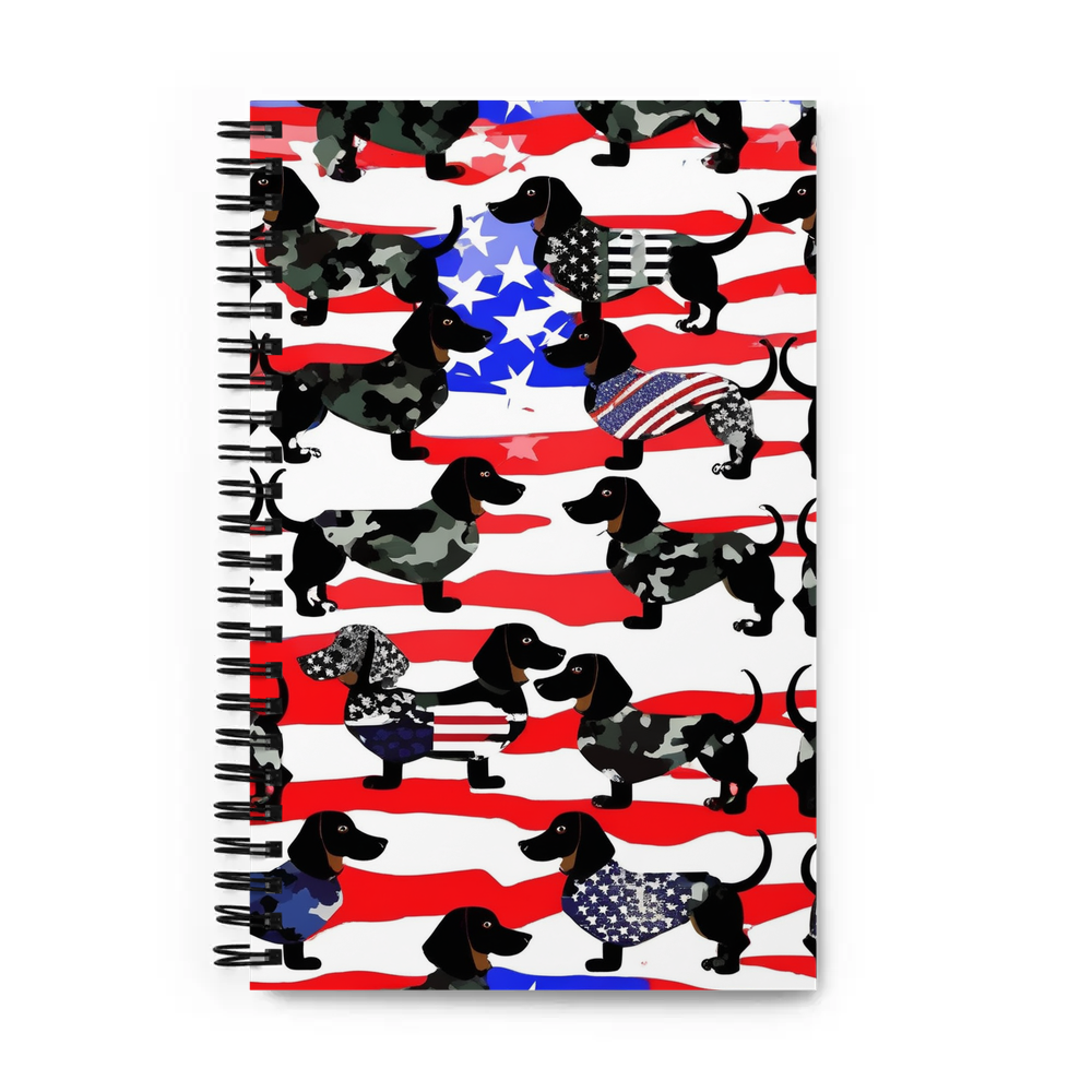 PugMug Custom Black Dachshund Spiral Notebook