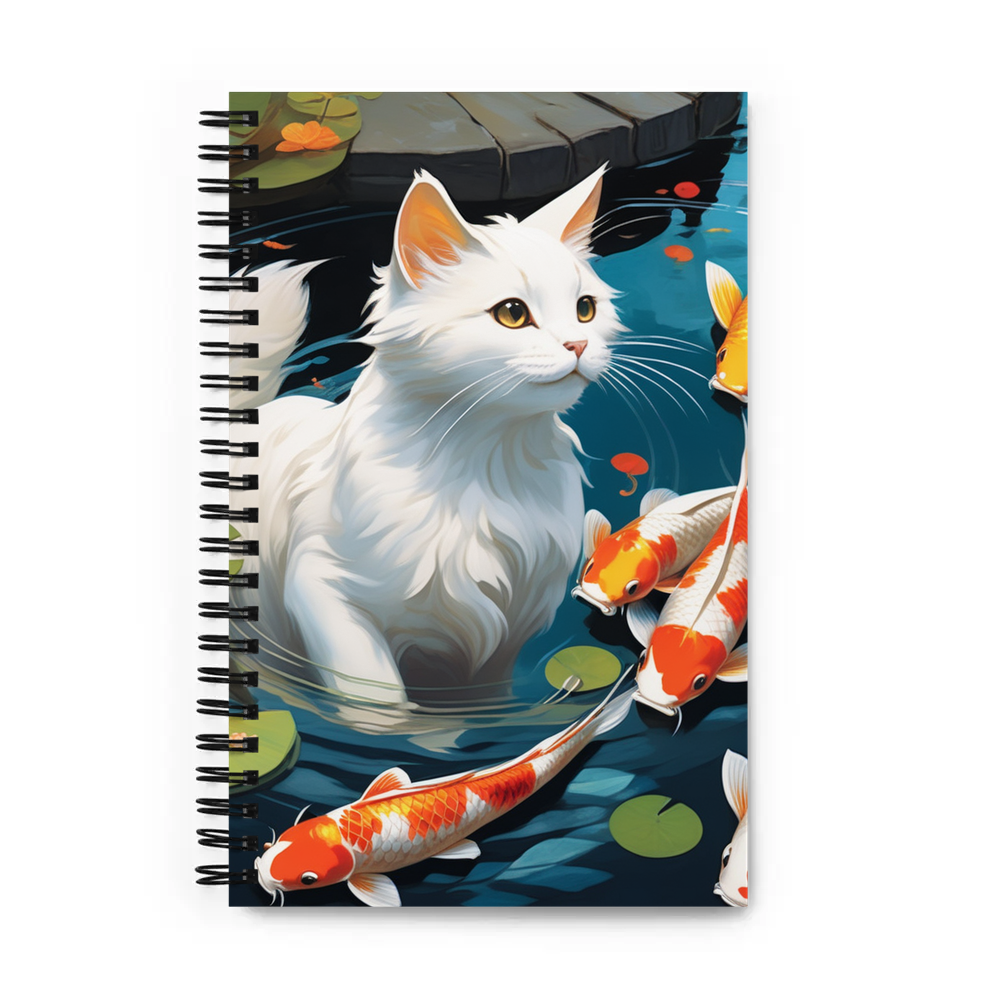 PugMug Custom White Companion Cat Spiral Notebook