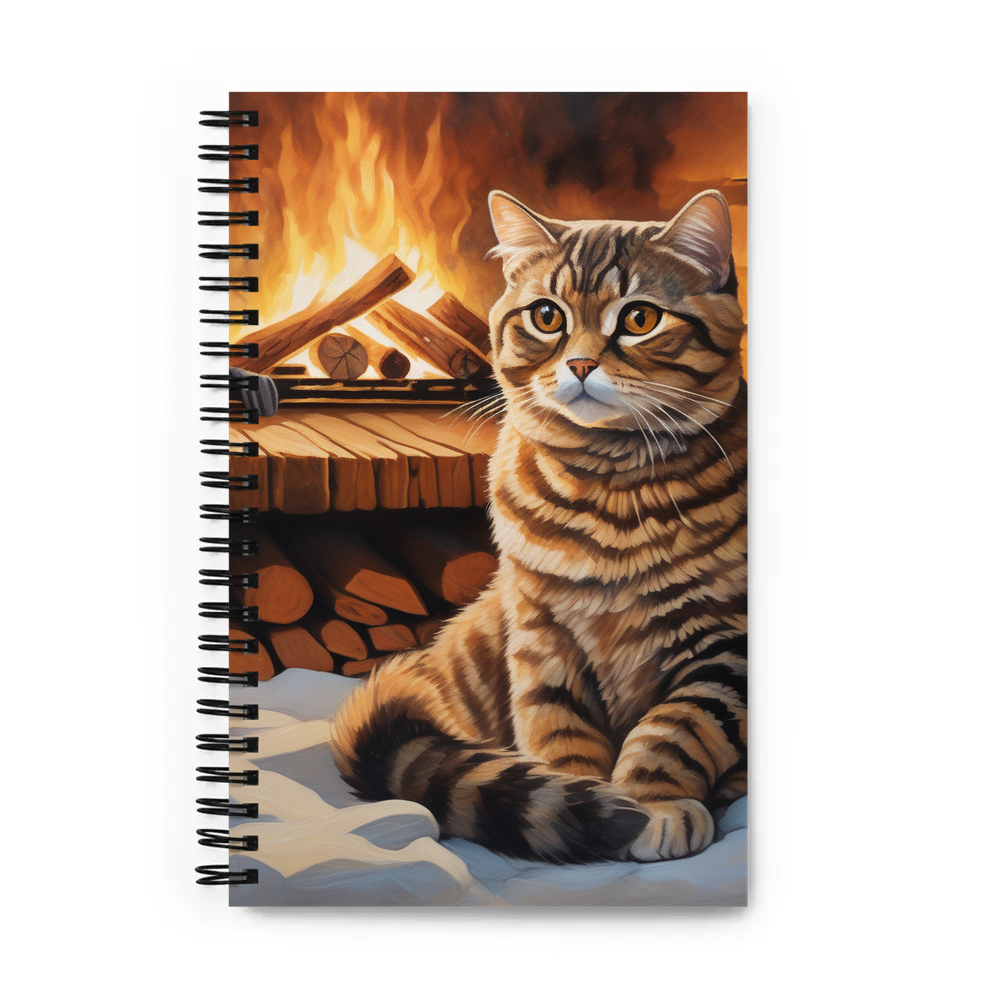 PugMug Custom Tabby Scottish Fold Cat Spiral Notebook