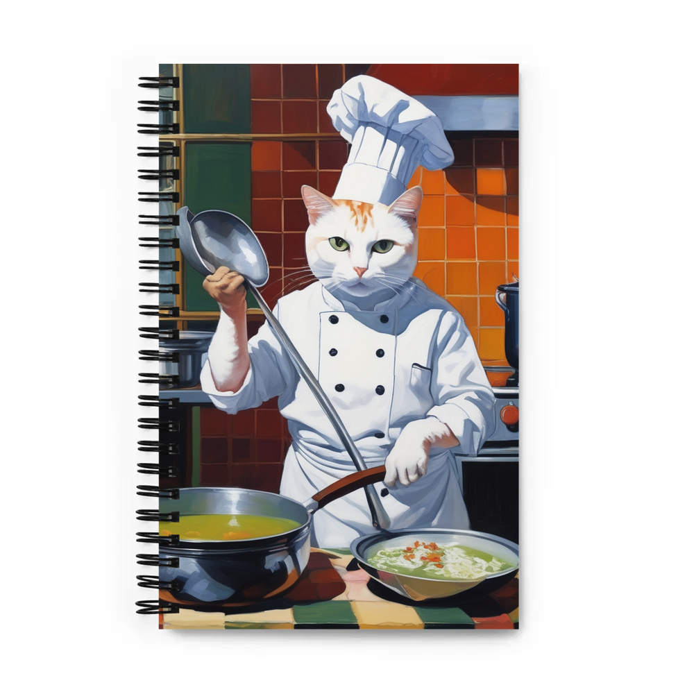 PugMug Custom White Companion Cat Spiral Notebook