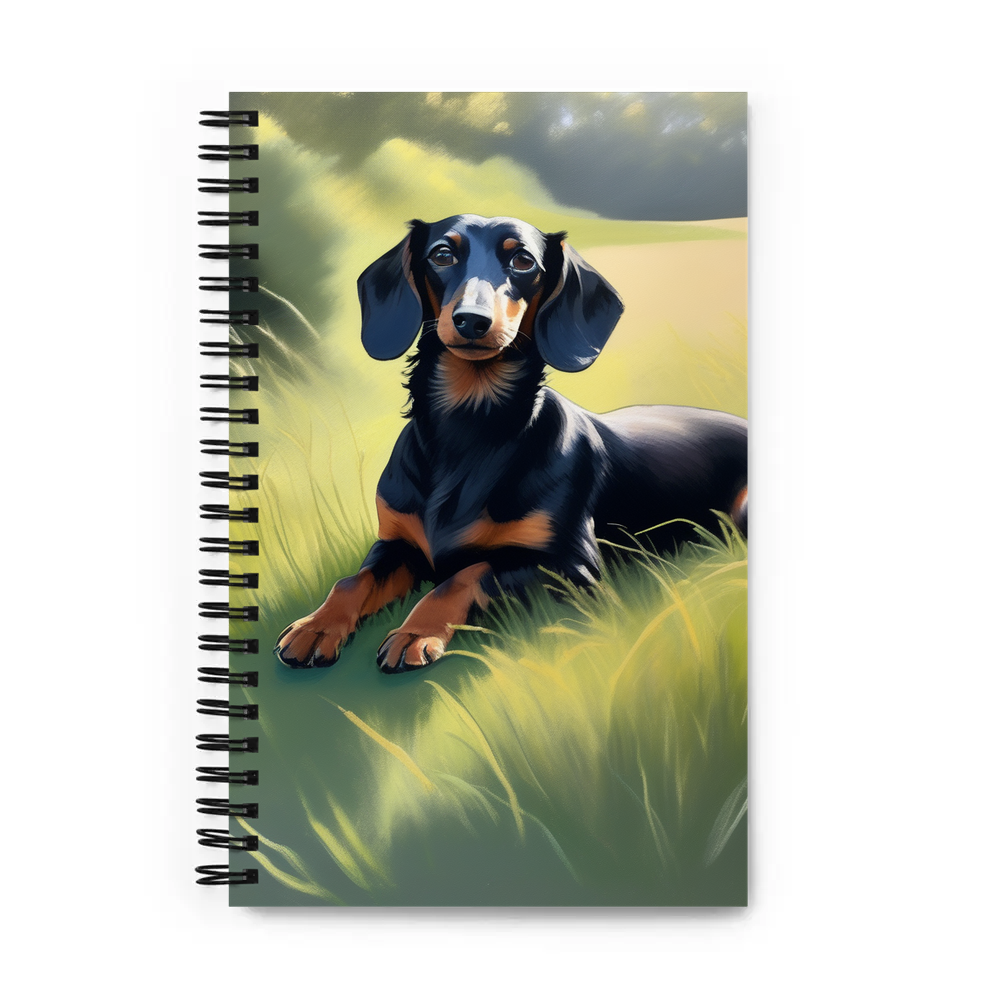 PugMug Custom Black Dachshund Spiral Notebook