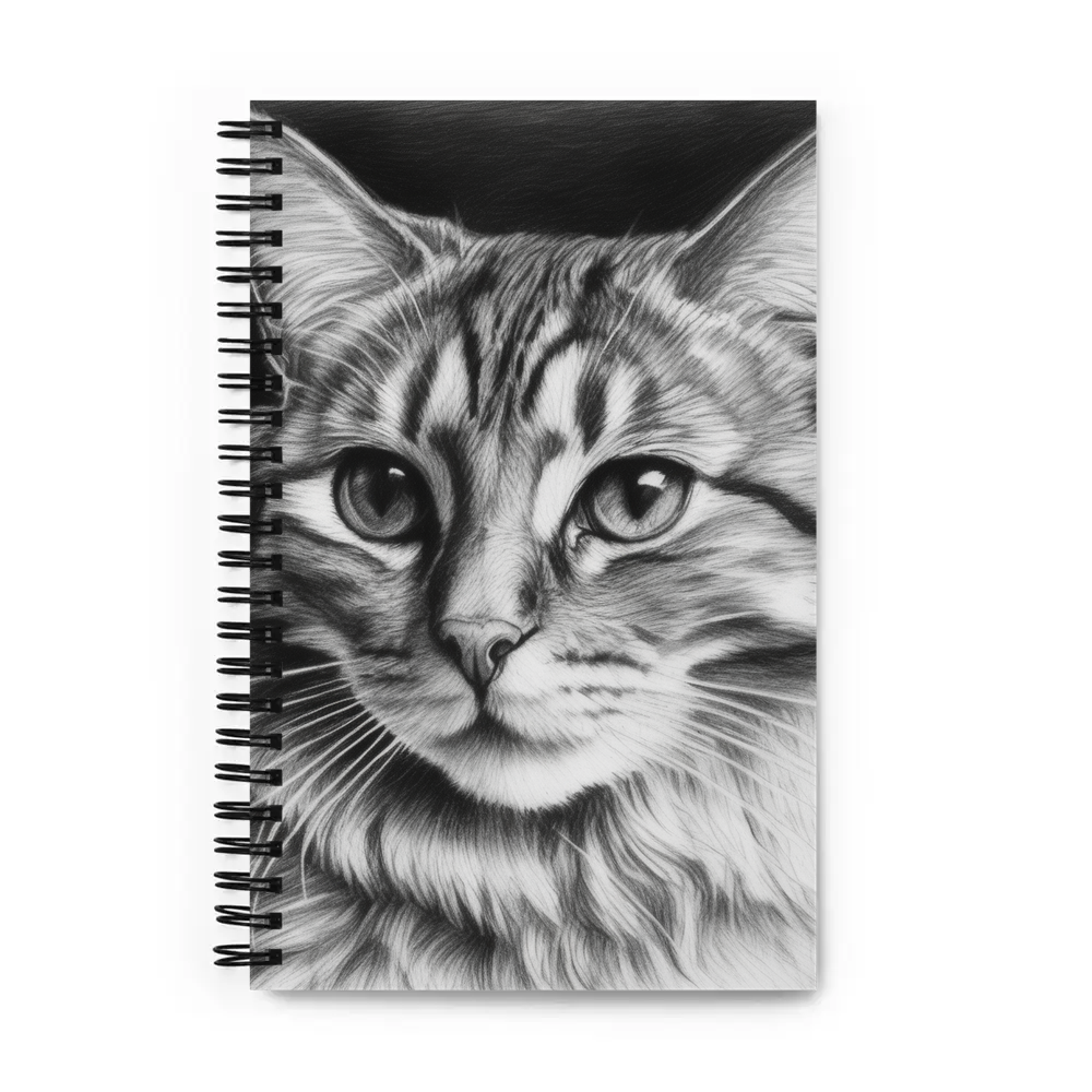 PugMug Custom Tabby Companion Cat Spiral Notebook