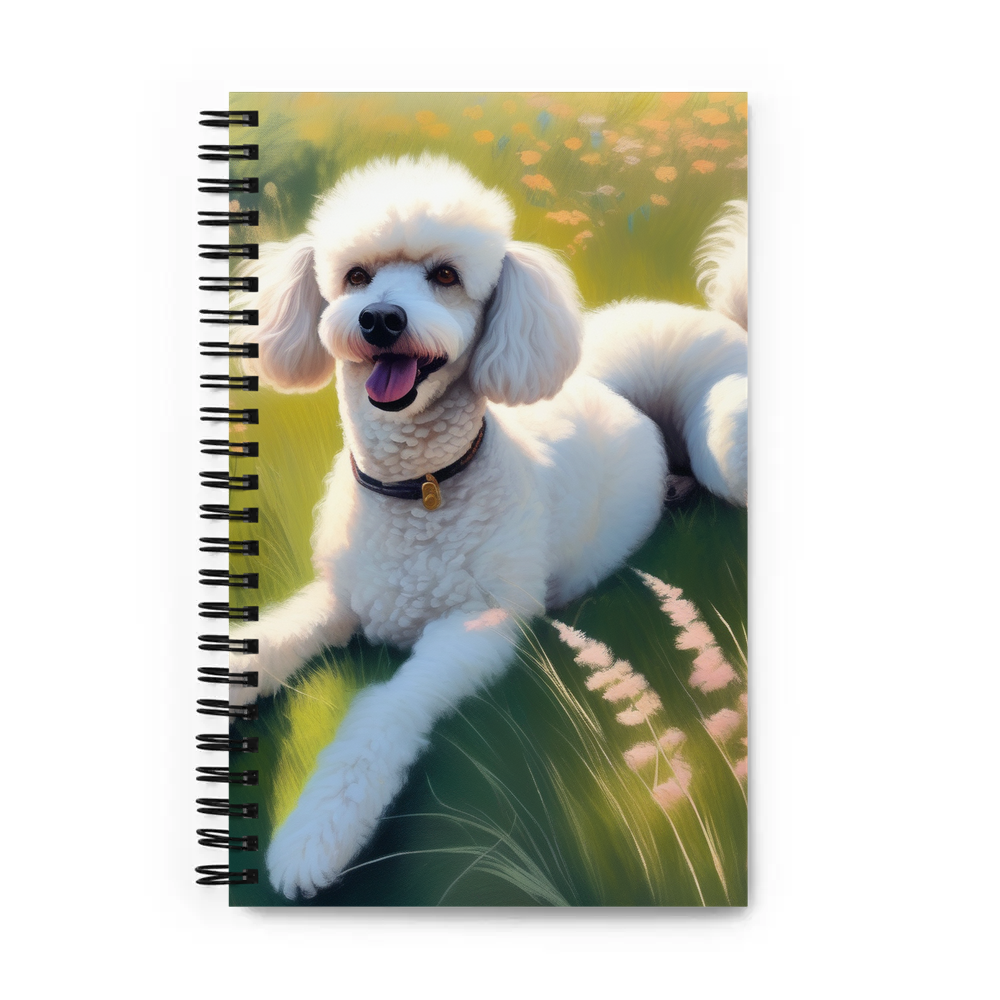 PugMug Custom White Poodle Spiral Notebook
