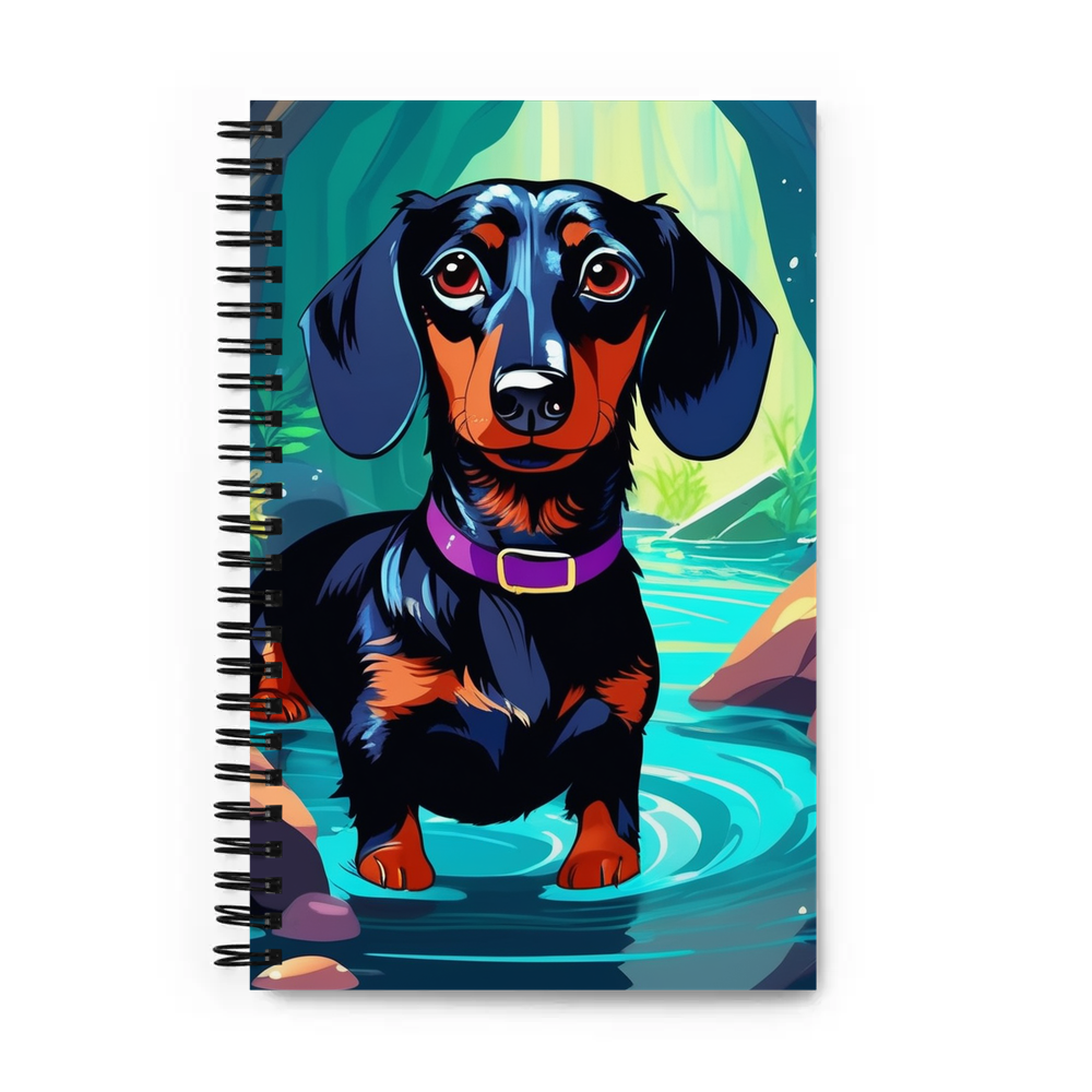 PugMug Custom Black Dachshund Spiral Notebook