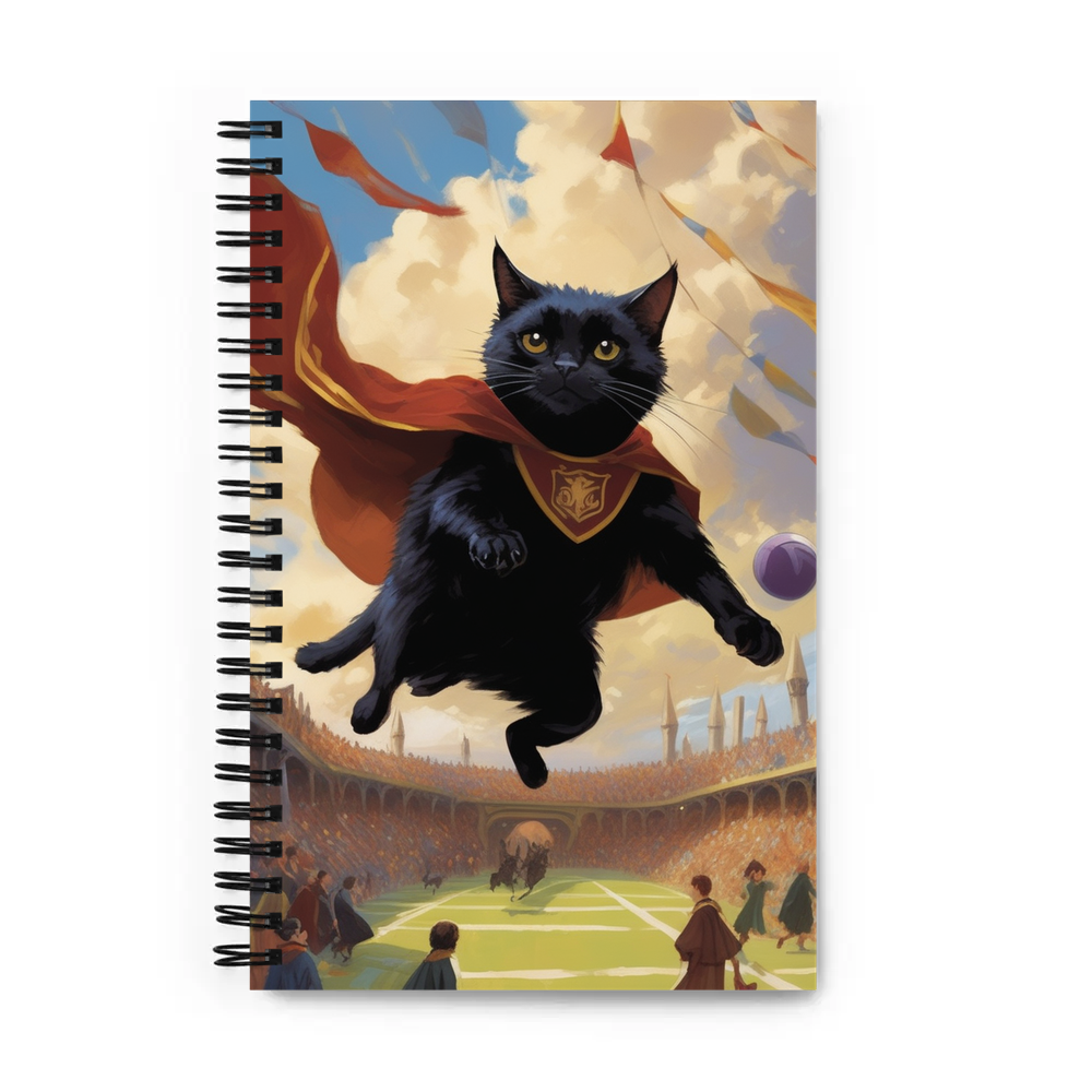 PugMug Custom Black Exotic Cat Spiral Notebook