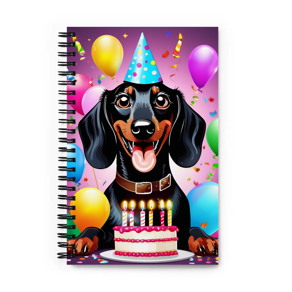 PugMug Custom Black Dachshund Spiral Notebook