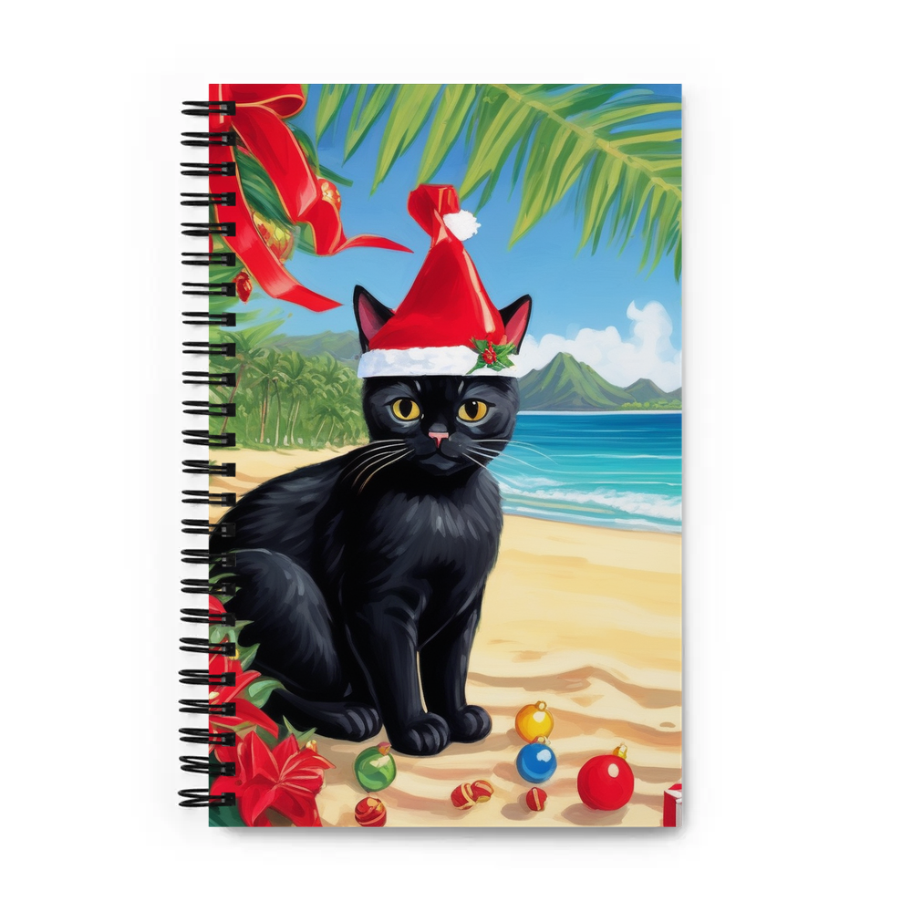 PugMug Custom Black Exotic Cat Spiral Notebook