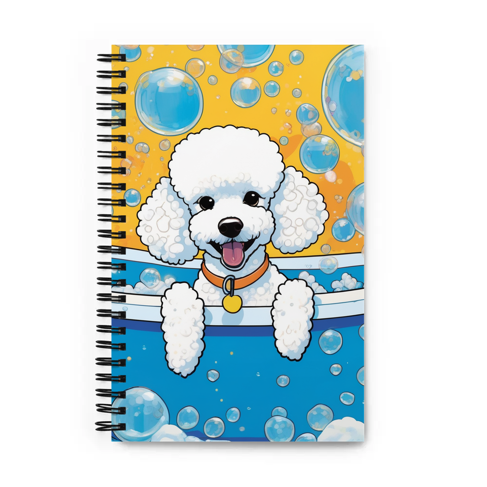 PugMug Custom White Poodle Spiral Notebook