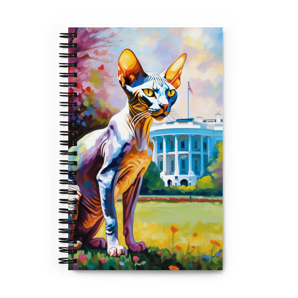 PugMug Custom Tabby Sphynx Cat Spiral Notebook
