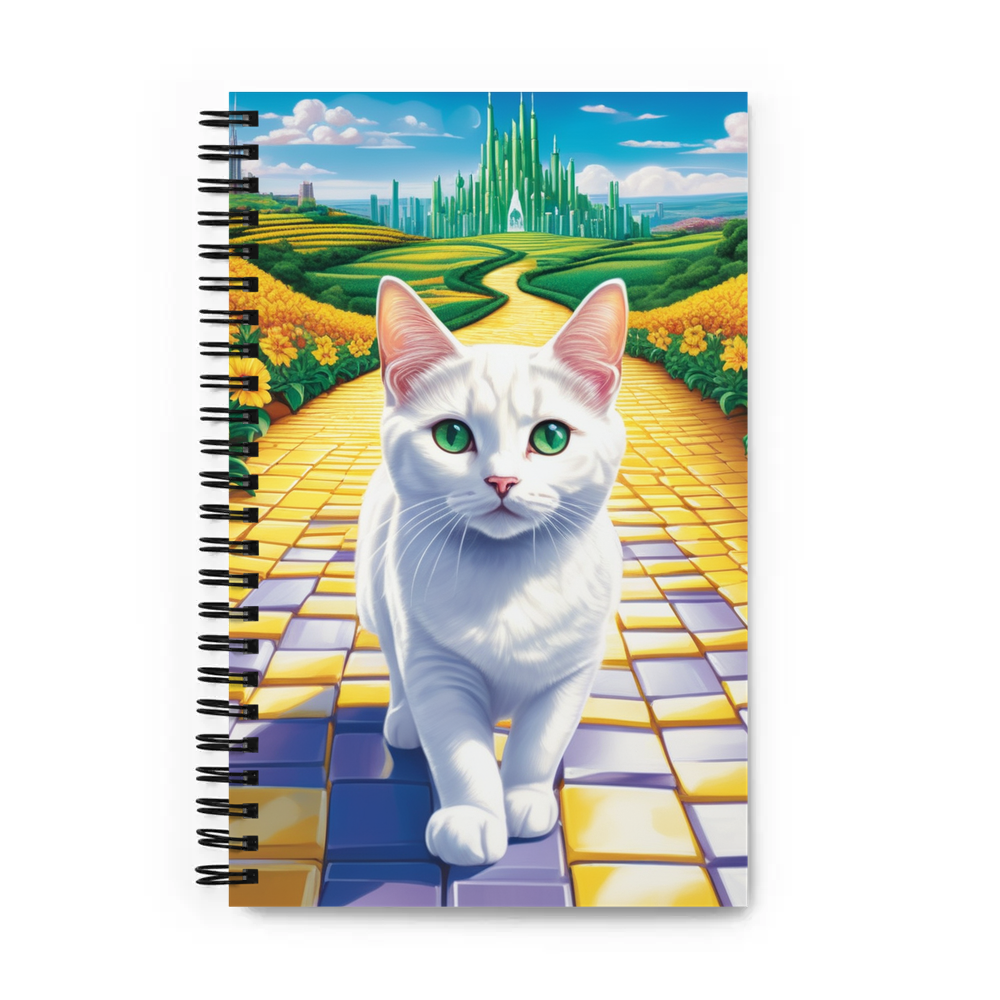 PugMug Custom White Companion Cat Spiral Notebook