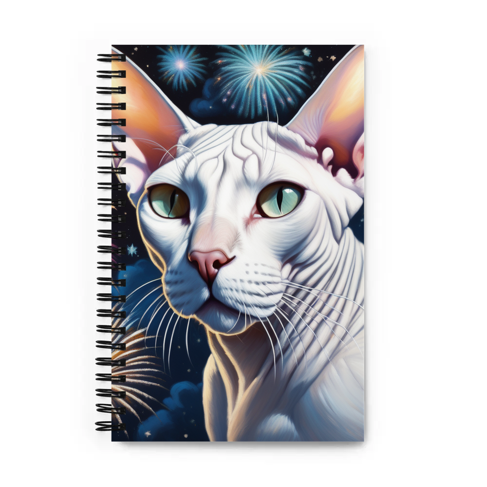 PugMug Custom White Sphynx Cat Spiral Notebook