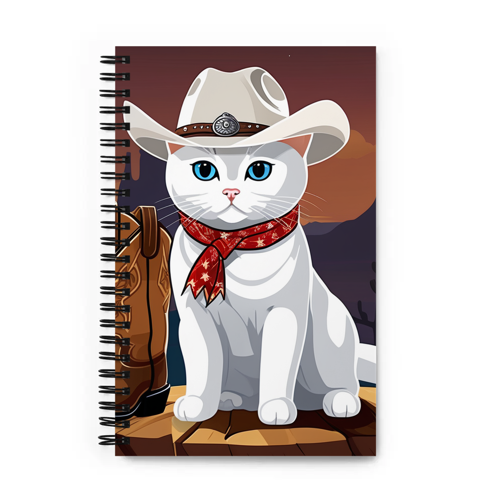 PugMug Custom White British Shorthair Cat Spiral Notebook