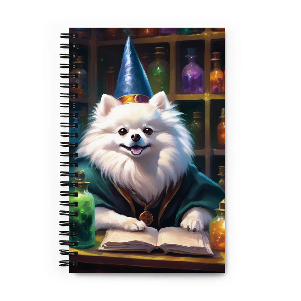 PugMug Custom White Pomeranian Spiral Notebook