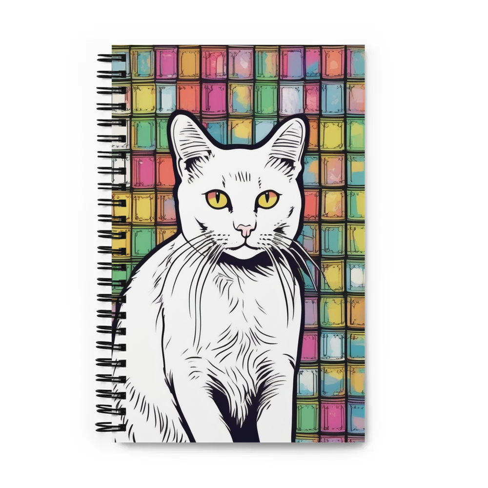PugMug Custom White Companion Cat Spiral Notebook