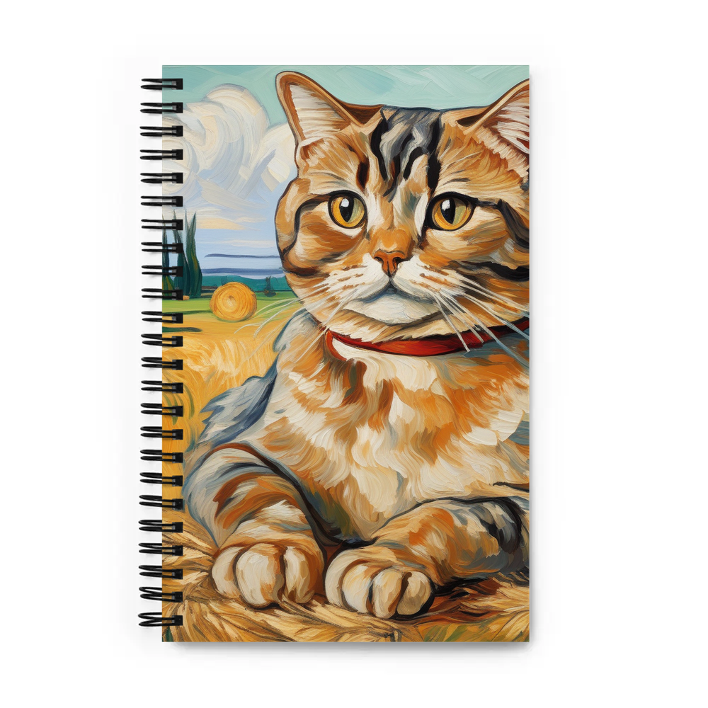PugMug Custom Tabby Scottish Fold Cat Spiral Notebook