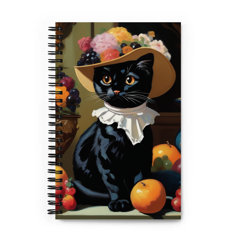 PugMug Custom Black Exotic Cat Spiral Notebook