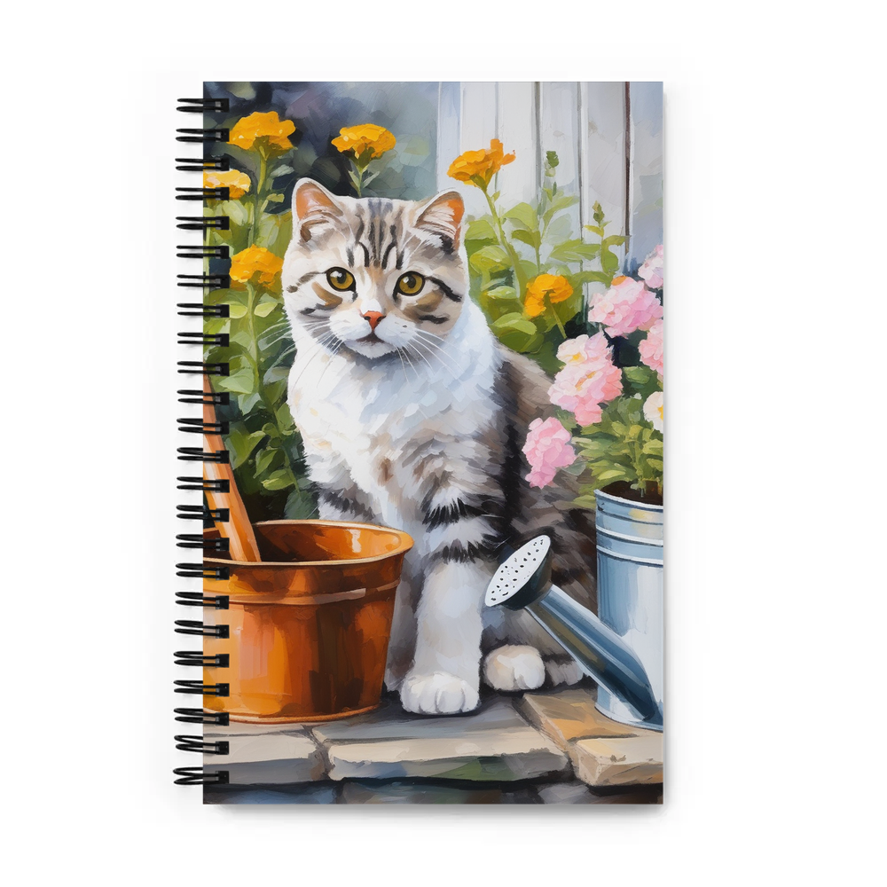 PugMug Custom Tabby Scottish Fold Cat Spiral Notebook