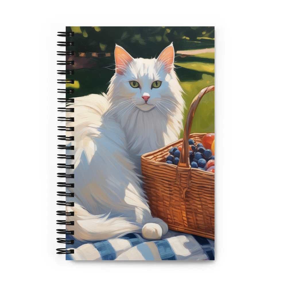 PugMug Custom White Companion Cat Spiral Notebook