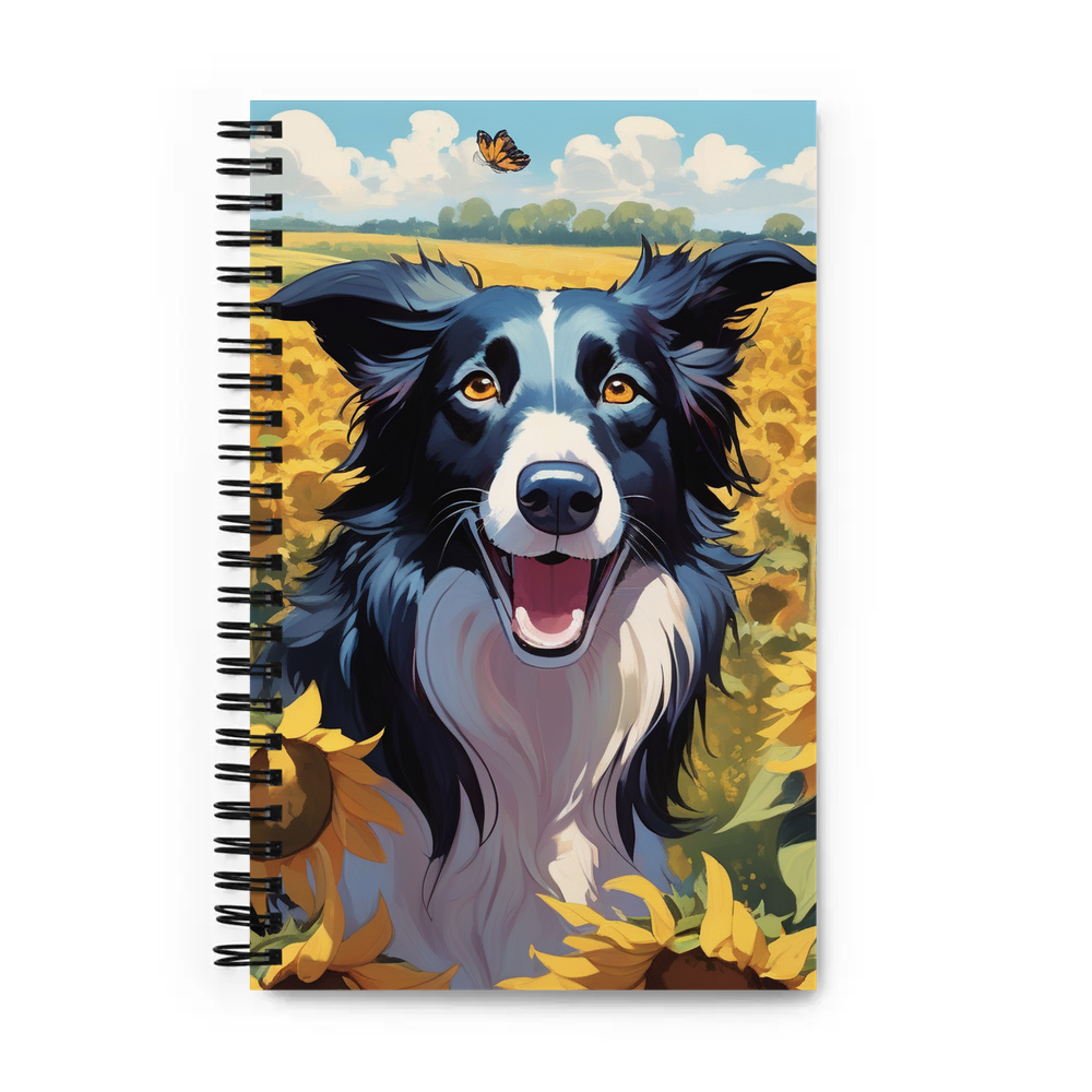 PugMug Custom Border Collie Spiral Notebook