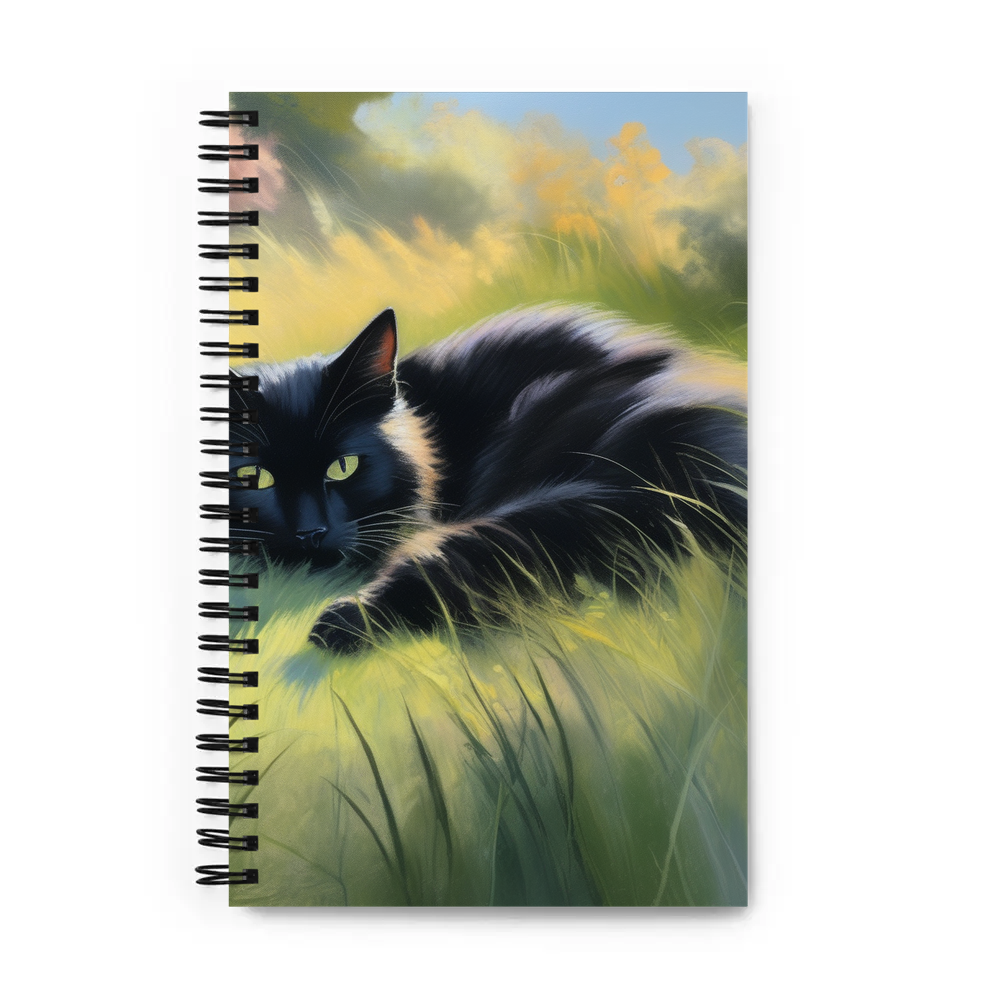 PugMug Custom Black Companion Cat Spiral Notebook