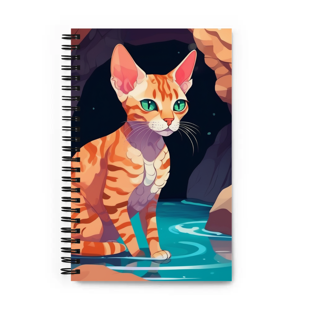 PugMug Custom Tabby Devon Rex Cat Spiral Notebook