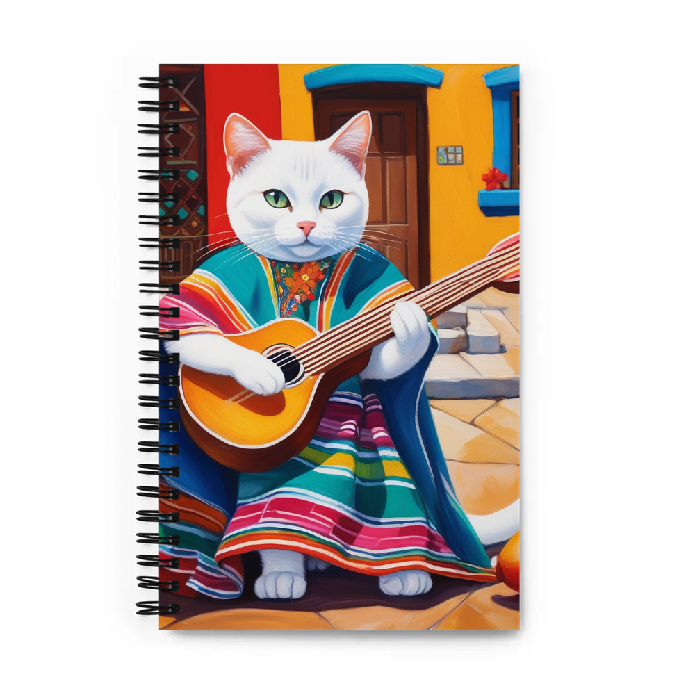 PugMug Custom White Companion Cat Spiral Notebook