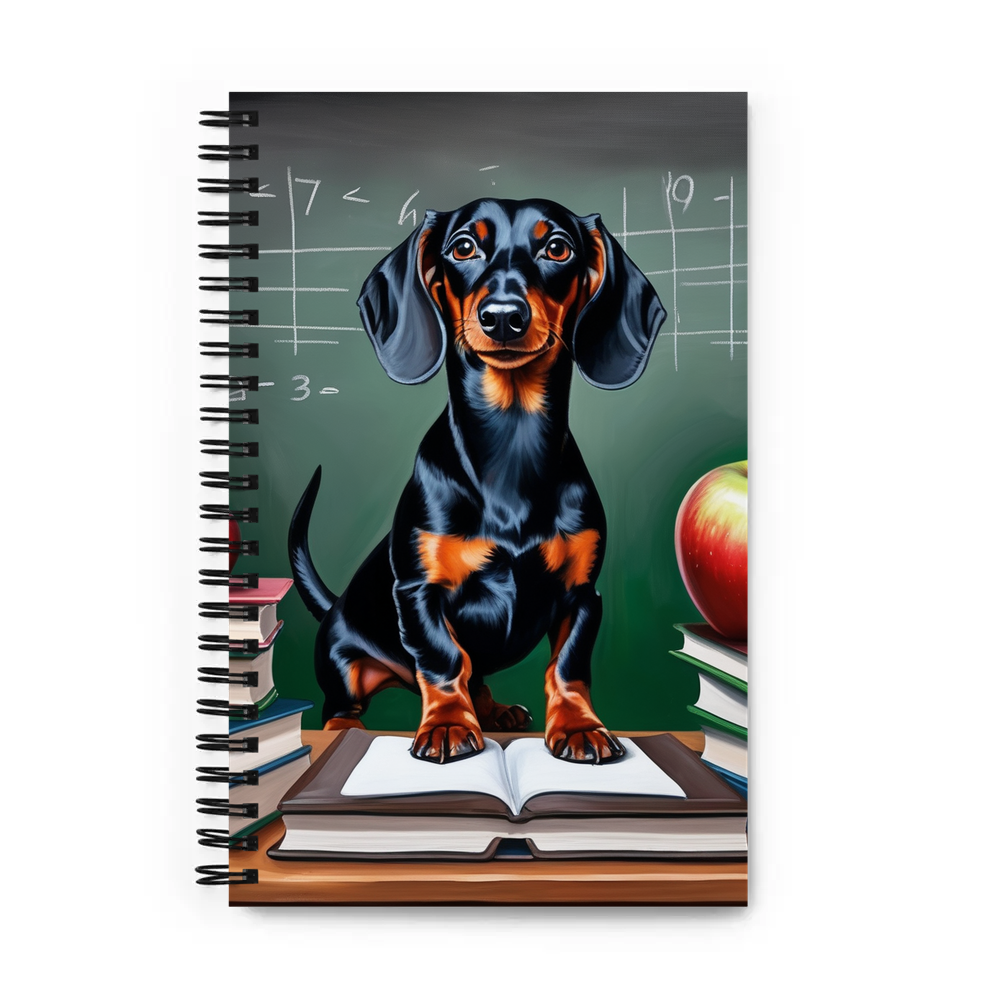 PugMug Custom Black Dachshund Spiral Notebook