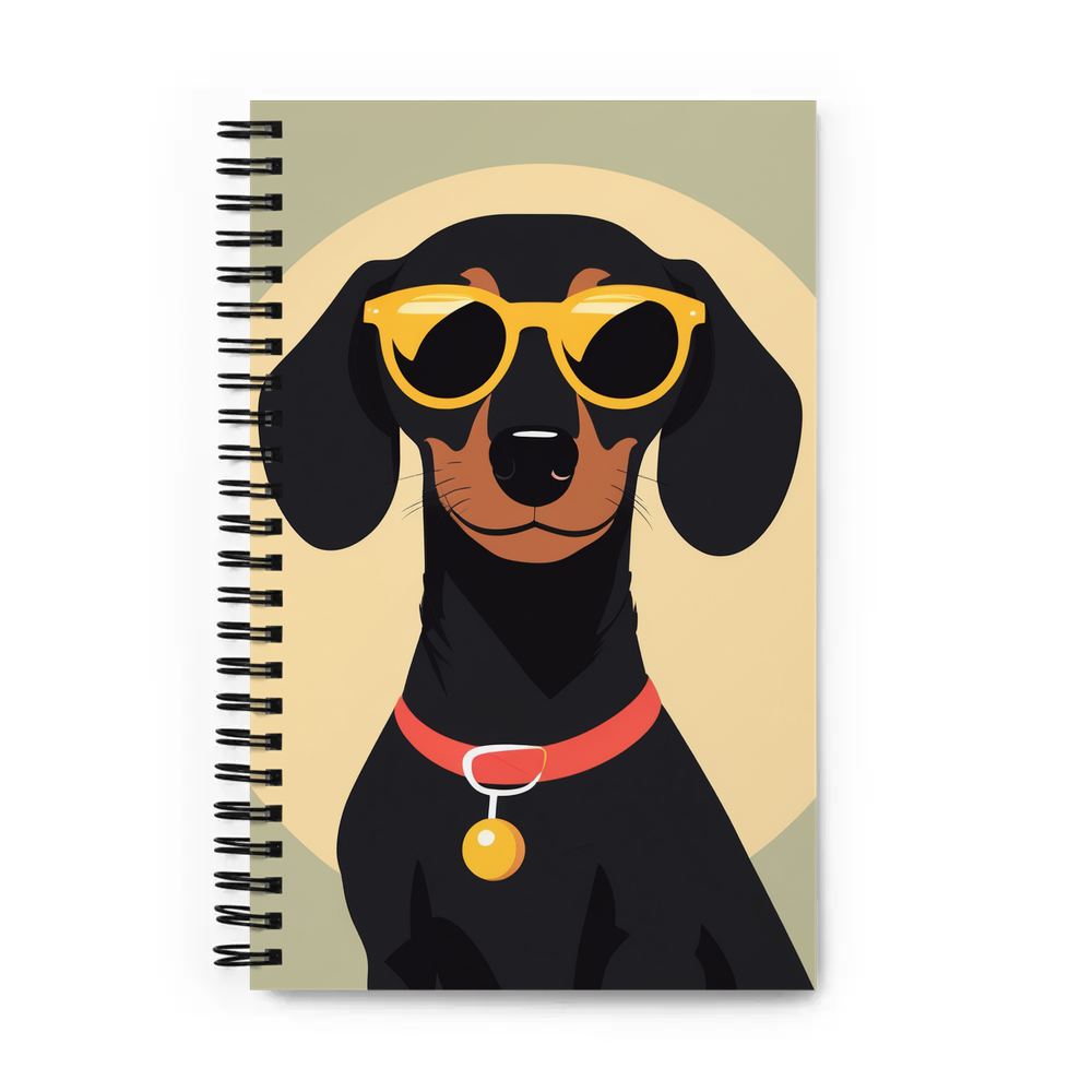 PugMug Custom Black Dachshund Spiral Notebook
