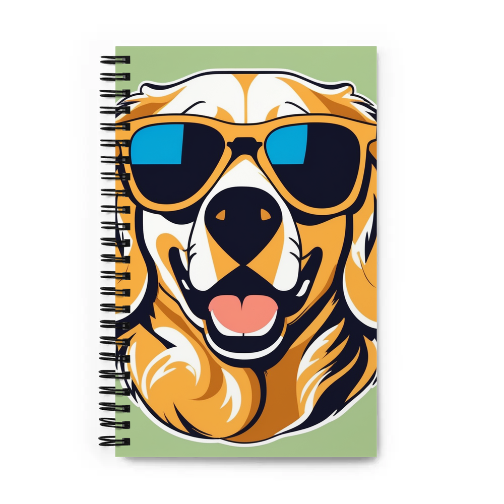 PugMug Custom Golden Retriever Spiral Notebook